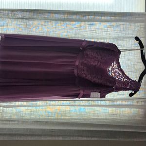 David's bridal lace one shoulder dress